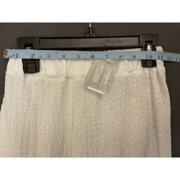 H&M Girls White Textured Wide-Leg Cropped Pants, Size 6X, Elastic Waist, NWT - Picture 2 of 5